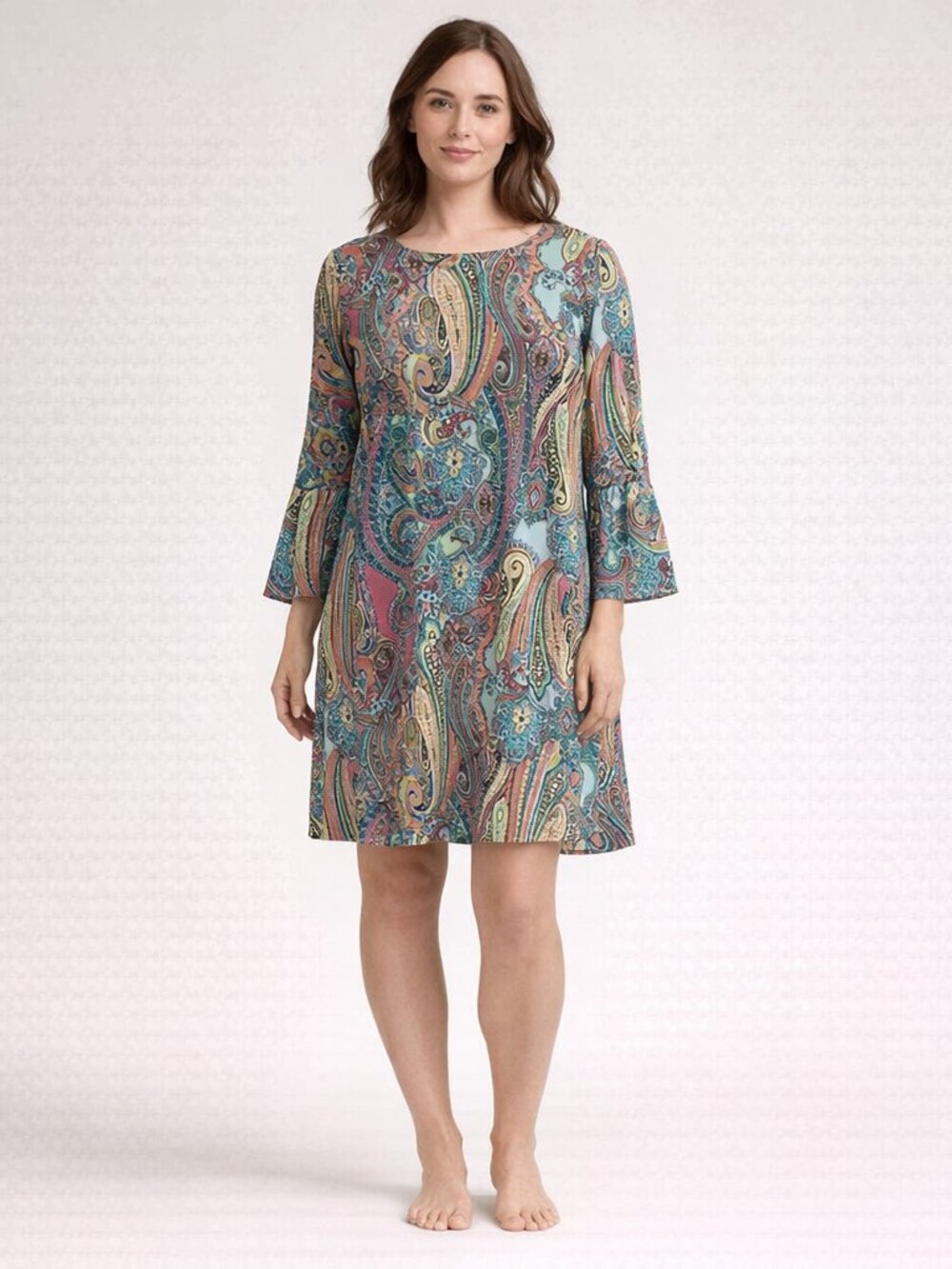 Tommy Hilfiger Paisley Dress Size 16 Flutter sleeves